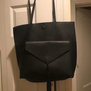 Anthropologie black bag and clutch